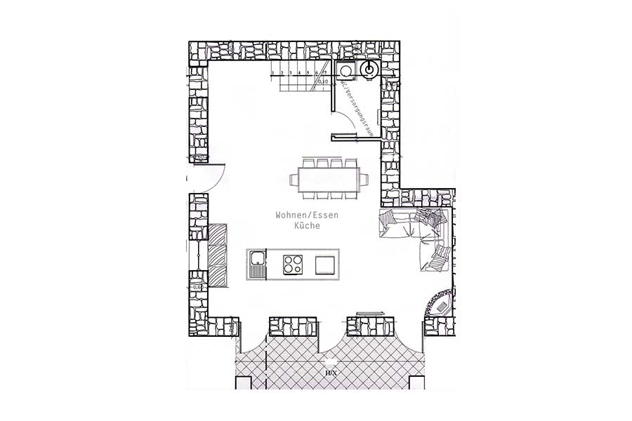 Ferienhaus Athina auf der Insel Thassos Grundriss