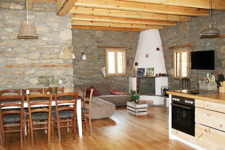 Ferienhaus Athina auf der Insel Thassos Wohnzimmer