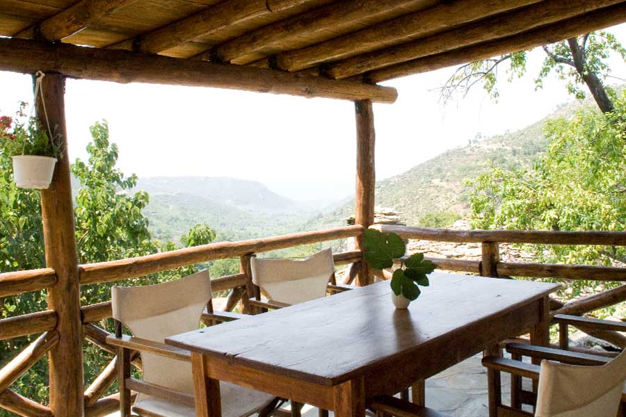 Ferienhaus Giantzos auf der Insel Thassos Ausblick von der Terrasse