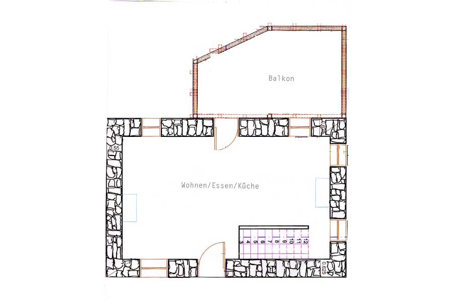 Ferienhaus Giantzos auf der Insel Thassos Grundriss