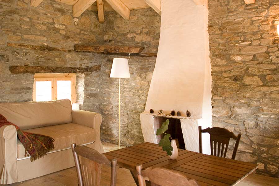 Ferienhaus Giantzos auf der Insel Thassos Wohnzimmer